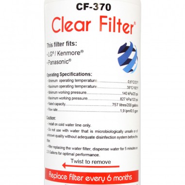 Filtre LT700P compatible pour frigo LG - Sears - Kenmore - Clear Filter CF-370