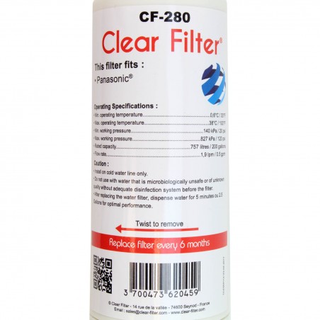 Filtre CNRAH-257760 compatible pour frigo Panasonic - Clear Filter CF-280